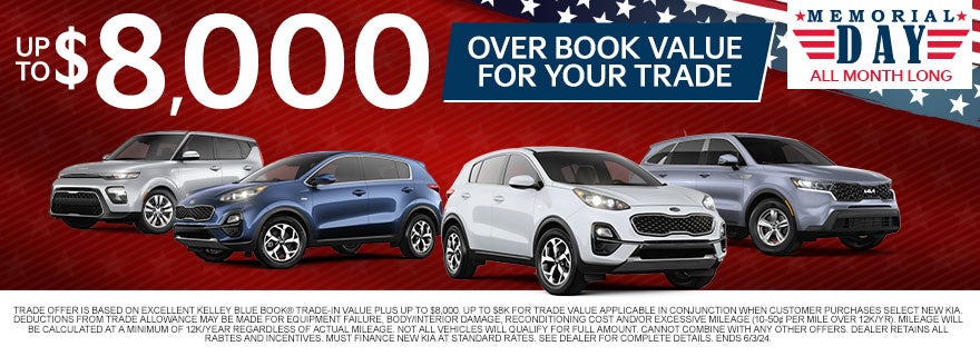  Up To $8000 Over Book Value For Your Tradeat Bev Smith Kia!